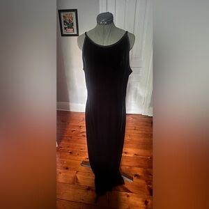 Black Sleeveless Sheath Maxi Dress
